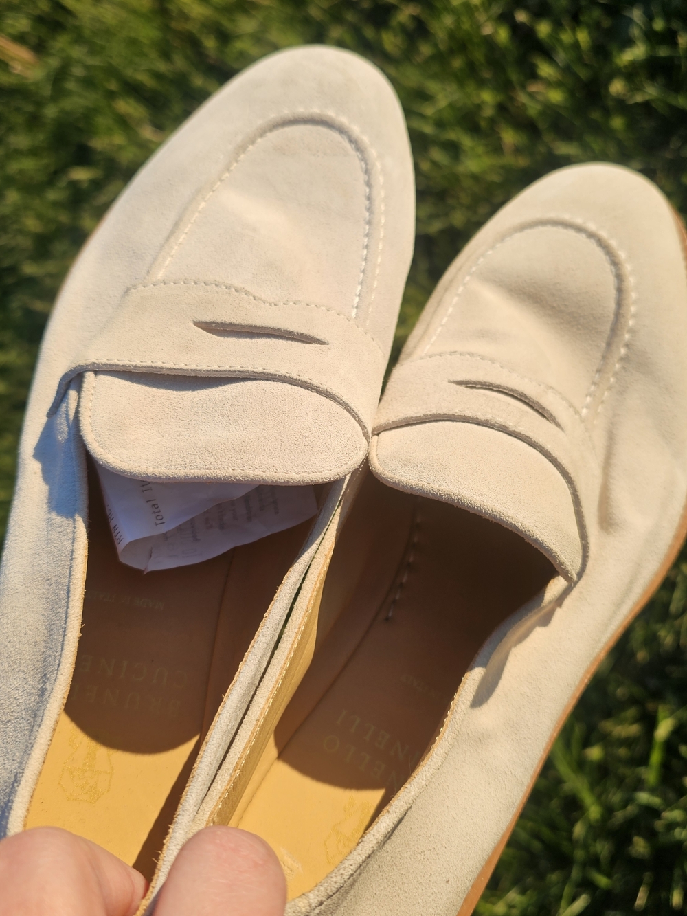 Brunello Cucinelli Suede Loafers Slip On Moccasin Dress Shoe Mens Size 42